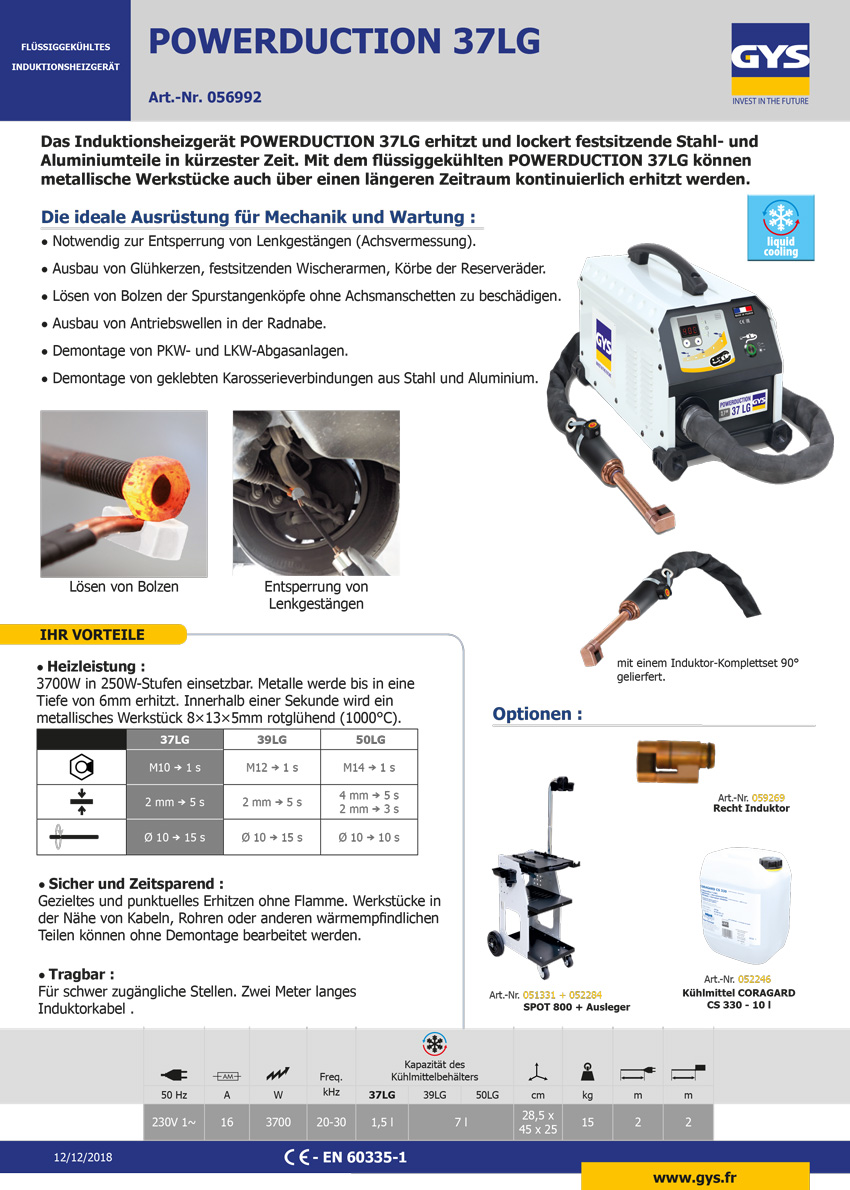 GYS Induktionsheizgerät POWERDUCTION 37L 056992